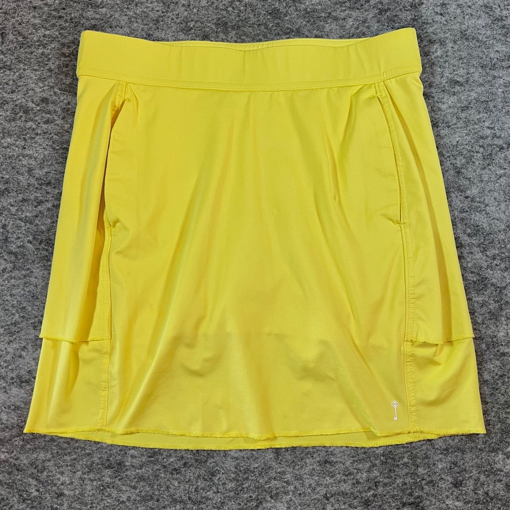 Belyn Key Skort Women XS Yellow Skirt Built-in Shorts Golf Tennis Activewear